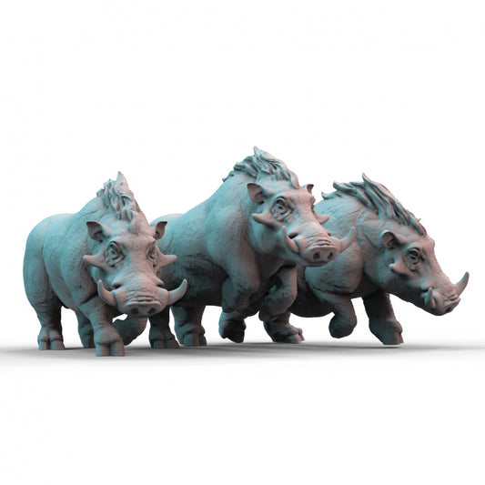 Great Boars 3D Printed Resin Tabletop Models