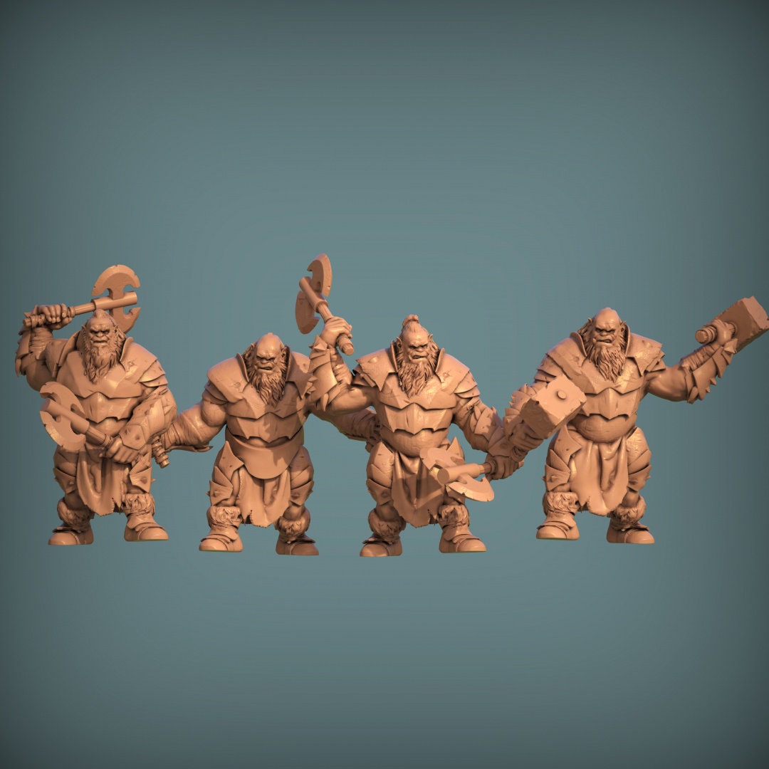 Armoured Orcs 3D Printed Resin Tabletop Models