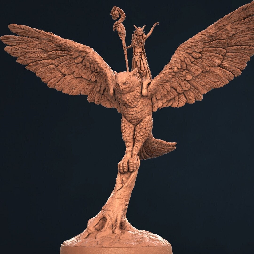 Elf Mage Mount A Mystical Steed for Arcane Journeys in 28mm Resin 3D Printed Tabletop Model