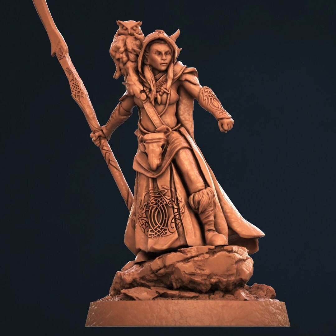Elf Princess Regal Elegance in 28mm Resin 3D Printed Model for Tabletop Tales