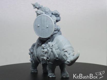 Ogre Rhino War Boss 3D Printed Resin Tabletop Models