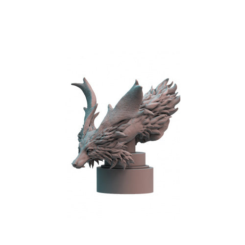 Enchanting Fae Dragon Bust 3D Printed Model