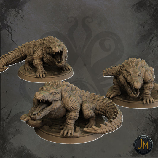 Crocodiles: 3D Resin printed Tabletop Models