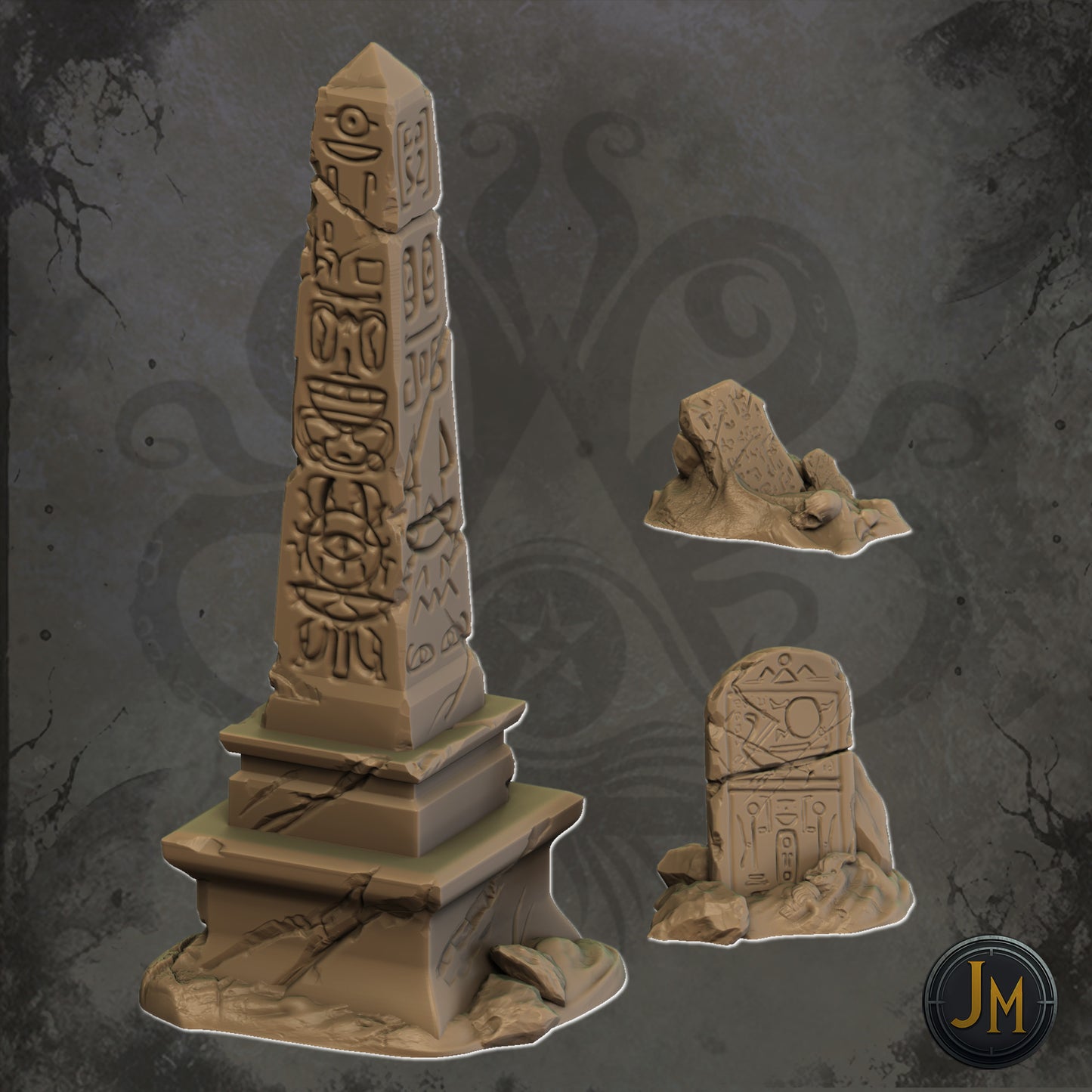 Monolith and Tablet Set: 3D Resin printed Tabletop Models