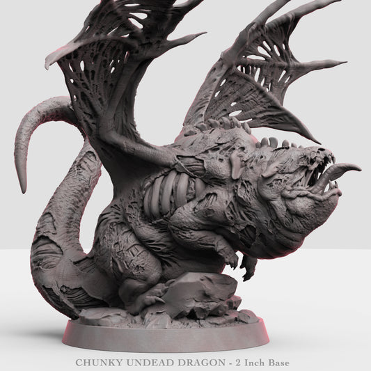 Chunky Undead Dragon: 3D Printed Tabletop Model