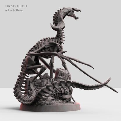 Dracolich Undead Dragon: 3D Printed Tabletop Model