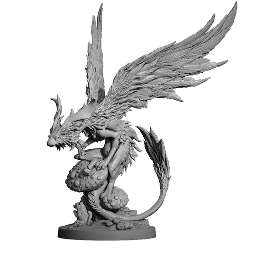 Fae Dragon Enchanting 3D Printed Tabletop Model