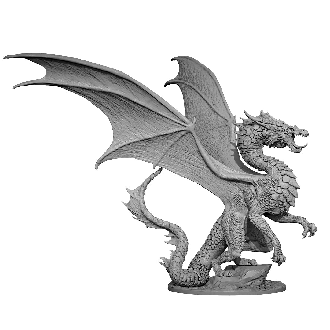 The Red Dragon Fiery 3D Printed Figure Tabletop Model