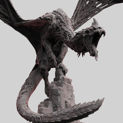 Undead Blue Dragon: 3D Printed Tabletop Model