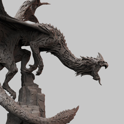 Undead Blue Dragon: 3D Printed Tabletop Model