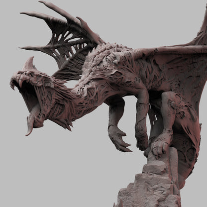 Undead Blue Dragon: 3D Printed Tabletop Model