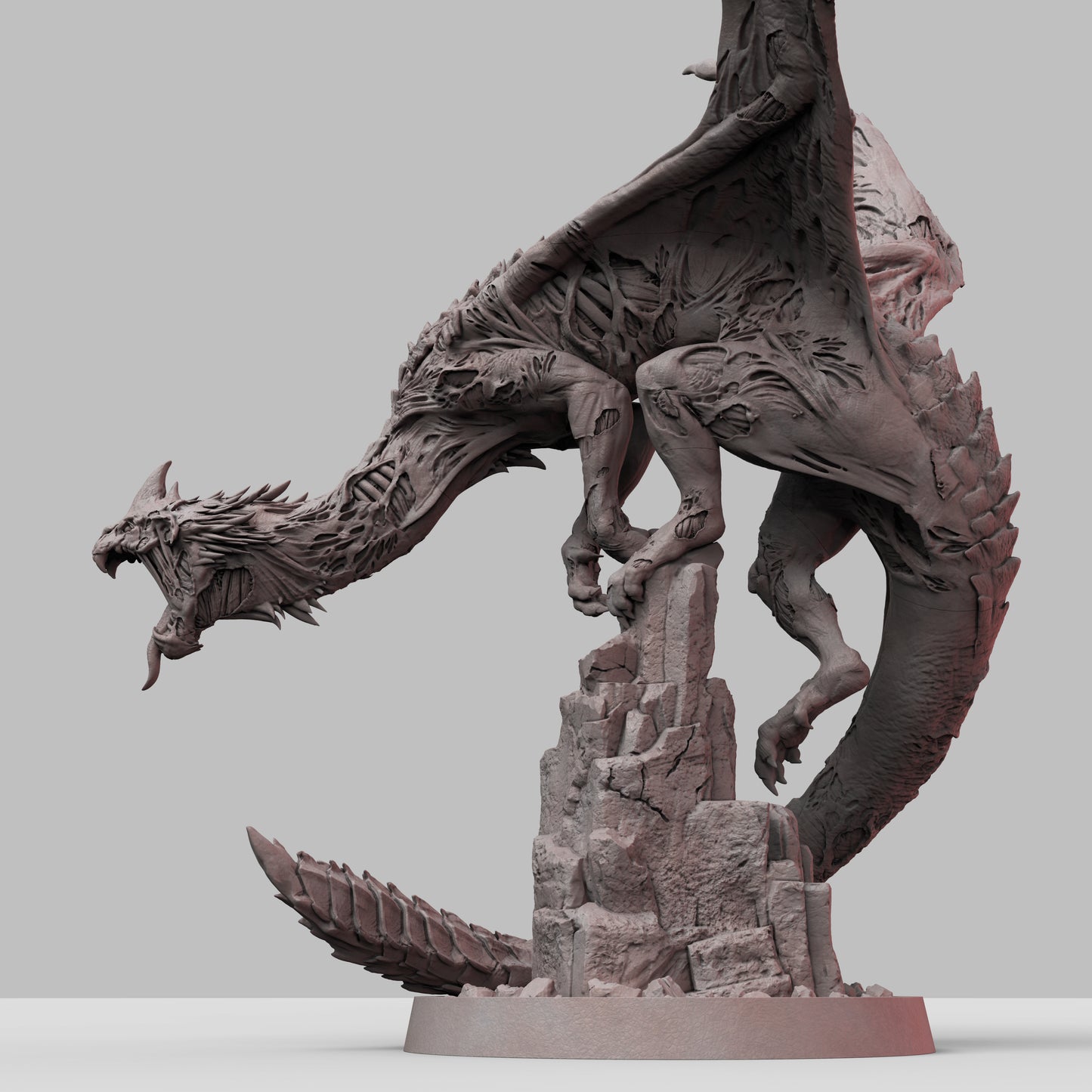 Undead Blue Dragon: 3D Printed Tabletop Model