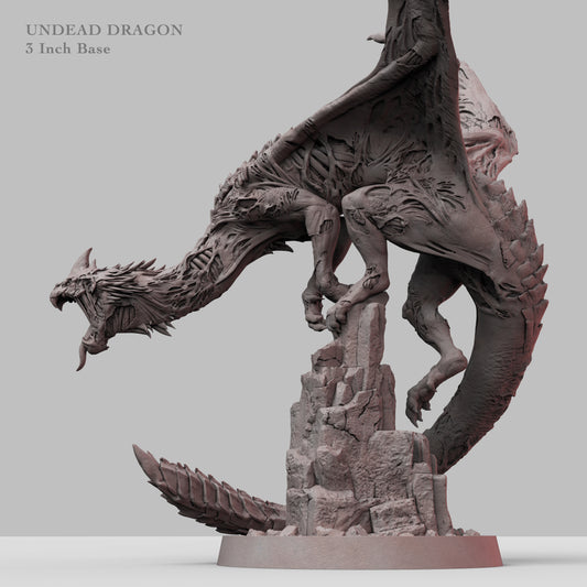 Undead Blue Dragon: 3D Printed Tabletop Model