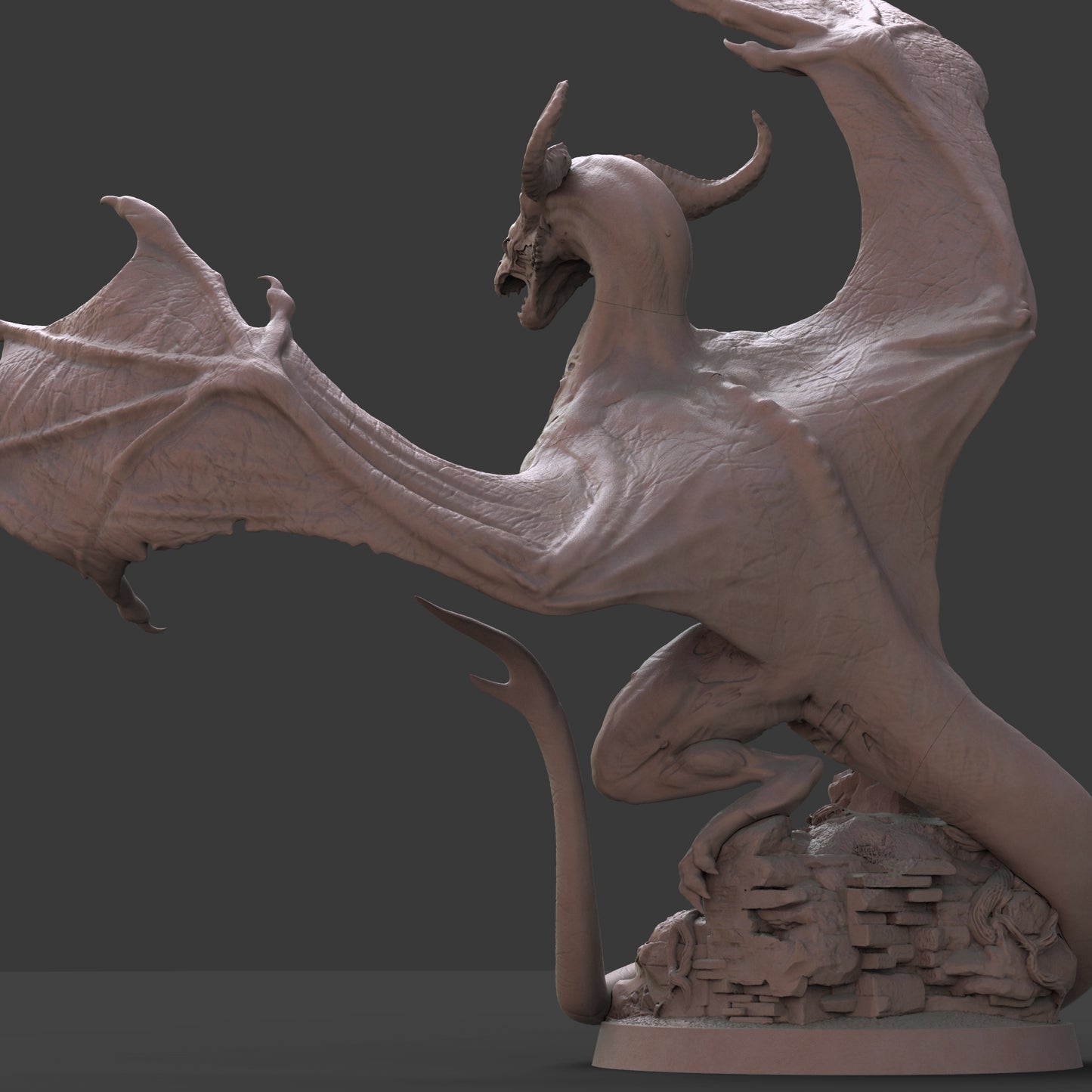 Undead Wyvern: 3D Printed Tabletop Model