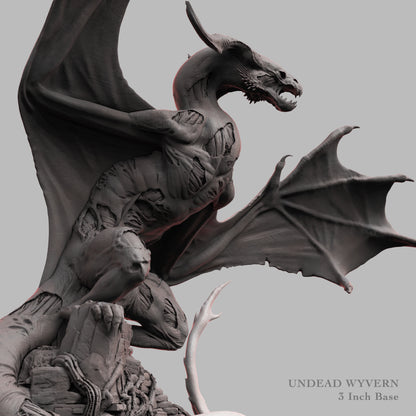 Undead Wyvern: 3D Printed Tabletop Model