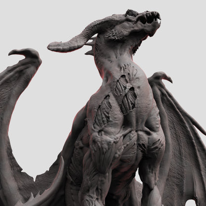 Zombie Dragon: 3D Printed Tabletop Model