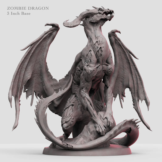 Zombie Dragon: 3D Printed Tabletop Model