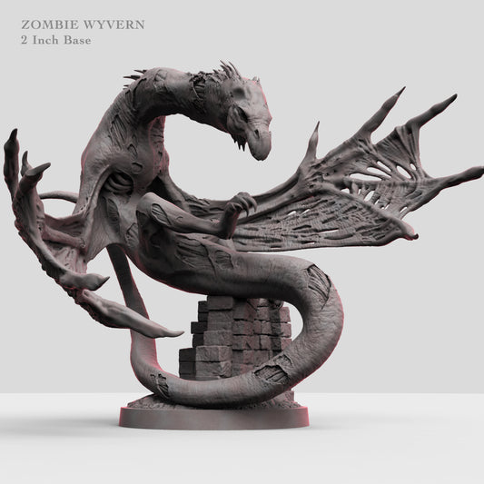 Zombie Wyvern: 3D Printed Tabletop Model