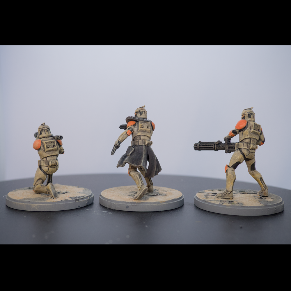 Phase 1 Clone Troopers Shatterpoint Scale - Painted and tabletop ready!