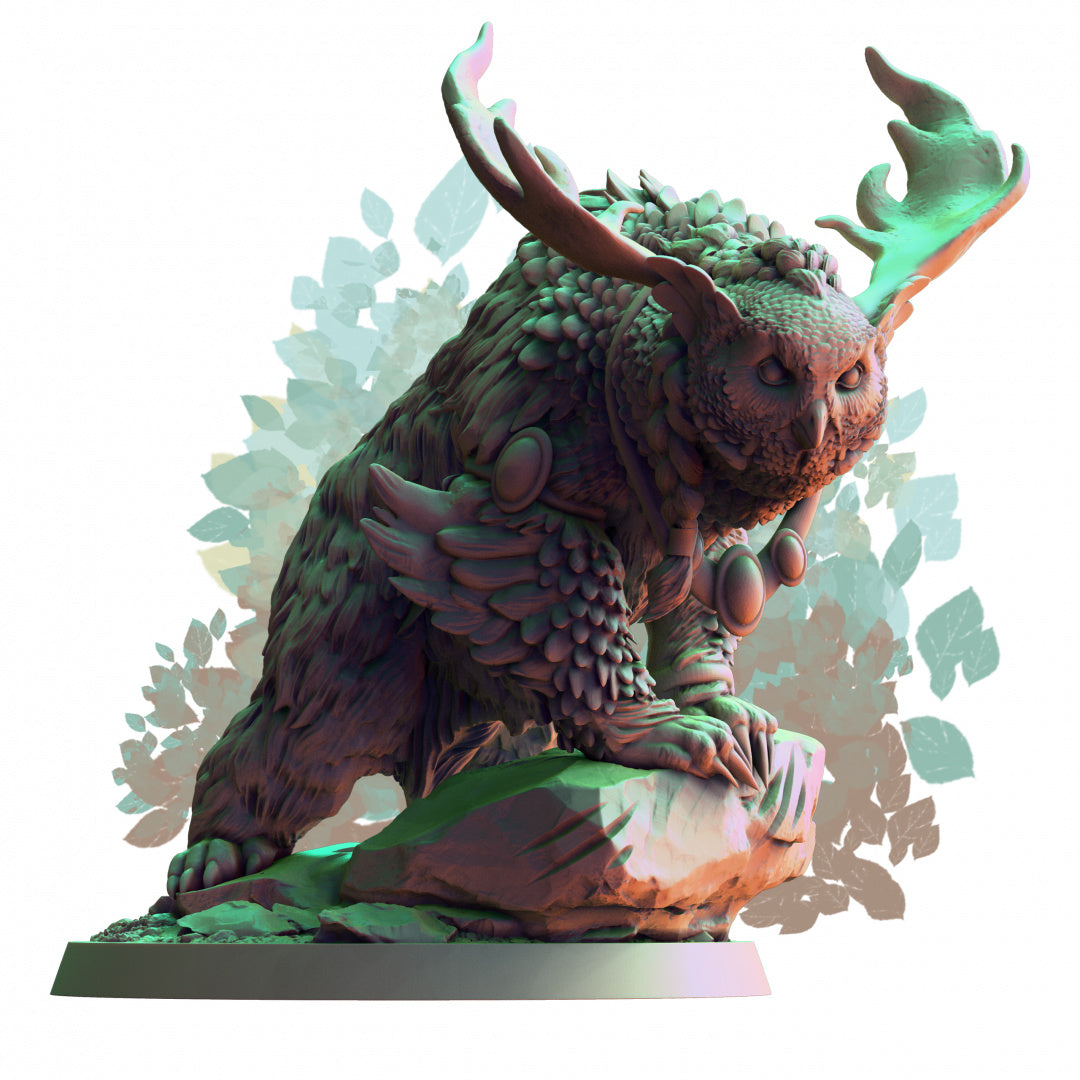 Owl Beast Druid: 3D Printed Tabletop Model – KitBashBox