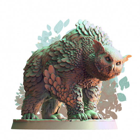 Owl Beast Walking: 3D Printed Tabletop Model