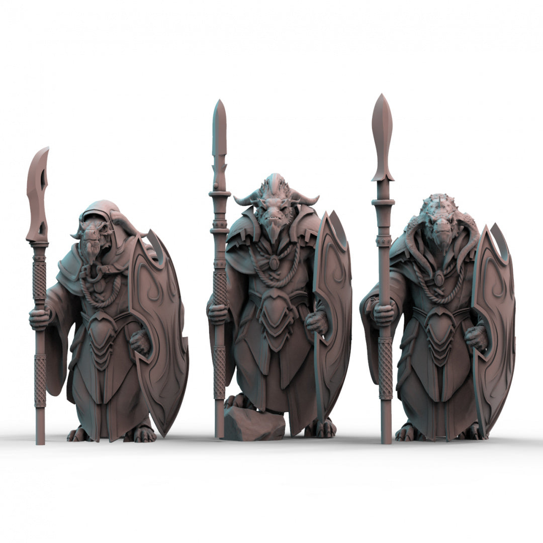 Dragonfolk Guard: 3D Printed Resin Tabletop Model – KitBashBox