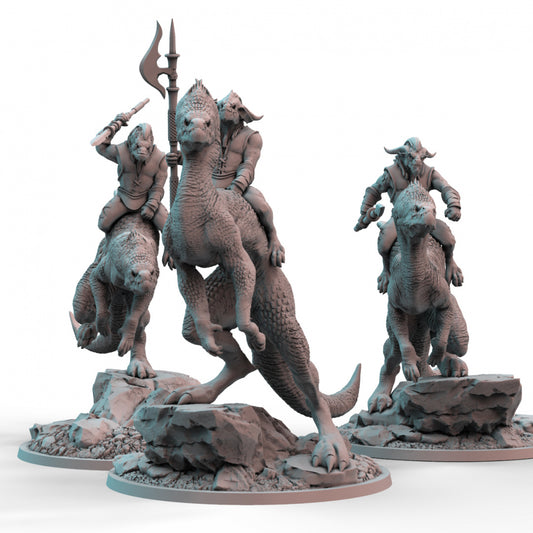 Dragonfolk Drake Riders 3D Printed Resin Tabletop Models