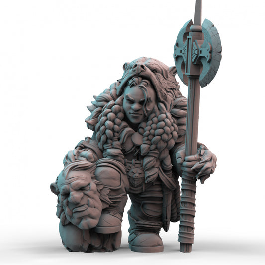 Dwarf Troll Hunter Fearless Tracker 3D Printed Tabletop Model