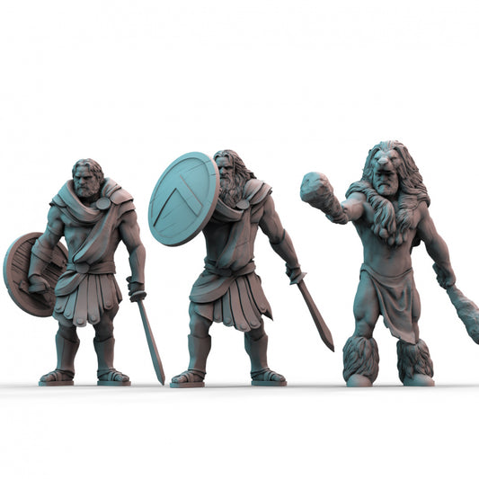 Mythology Heroes 3D Printed Resin Tabletop Models