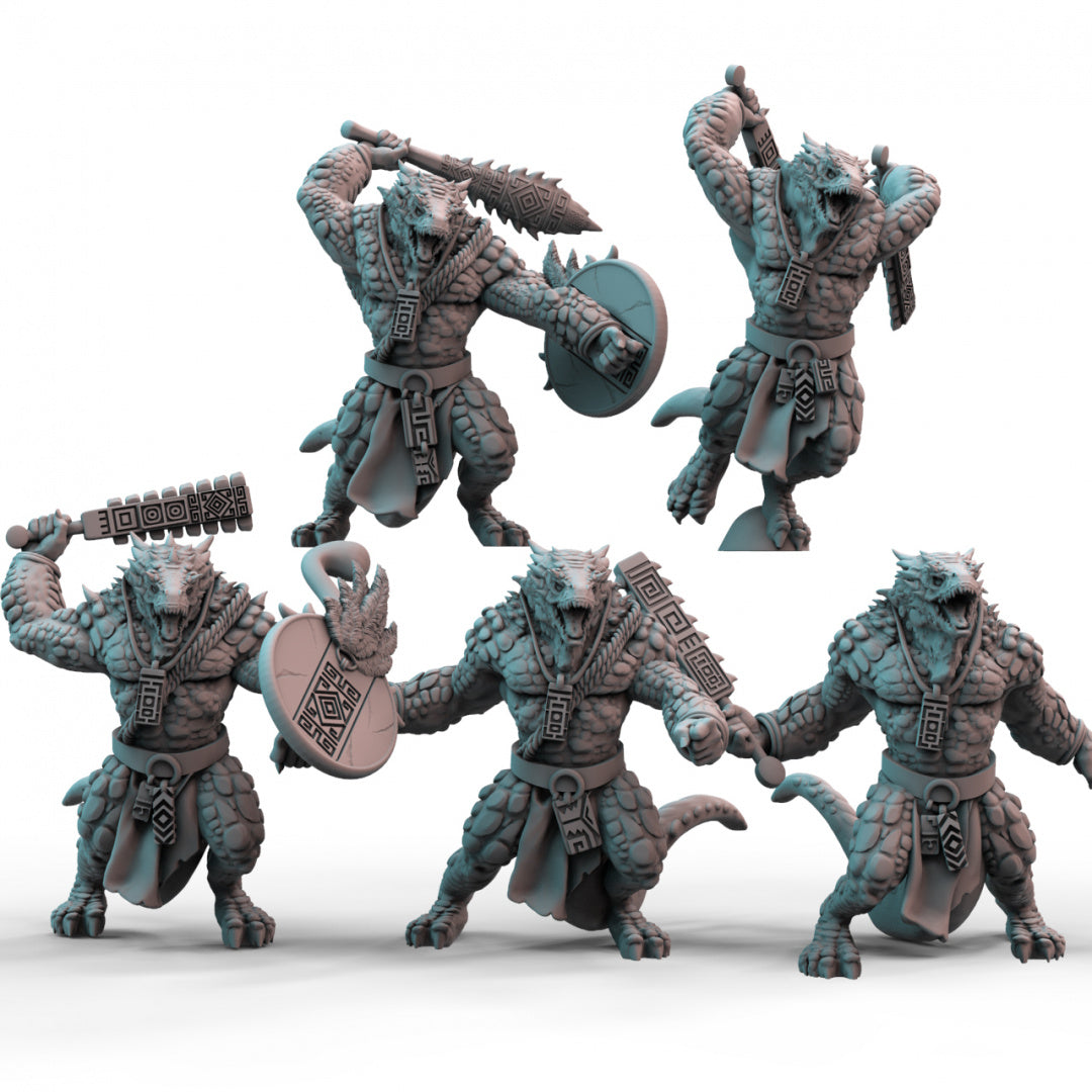 Lizardmen Infantry 3D Printed Resin Tabletop Models