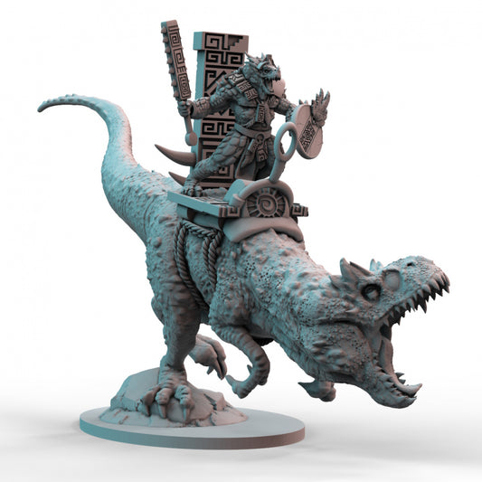 Lizardmen Boss Mount 3D Printed Resin Tabletop Models