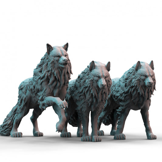 Goblin Wolf Pack 3D Resin Printed Tabletop Model