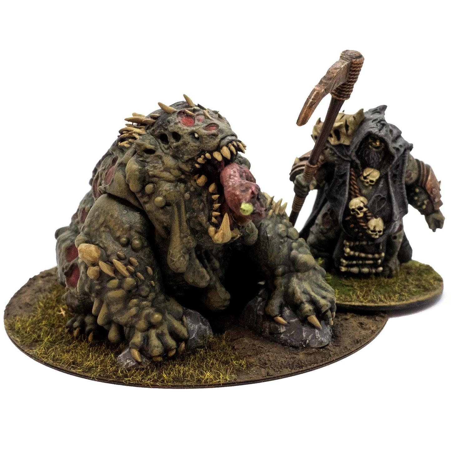 Plague Ogre Shaman and Decay Beast 3D Printed Resin Tabletop Models