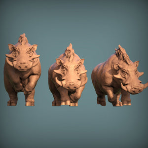Great Boars Tabletop Models from Print My Minis