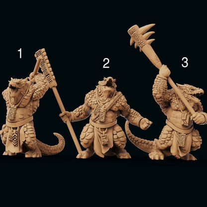 Lizardmen Brutes 3D Printed Resin Tabletop Models