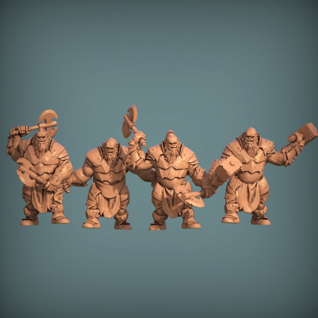 Armoured Orcs Tabletop Models from Print My Minis