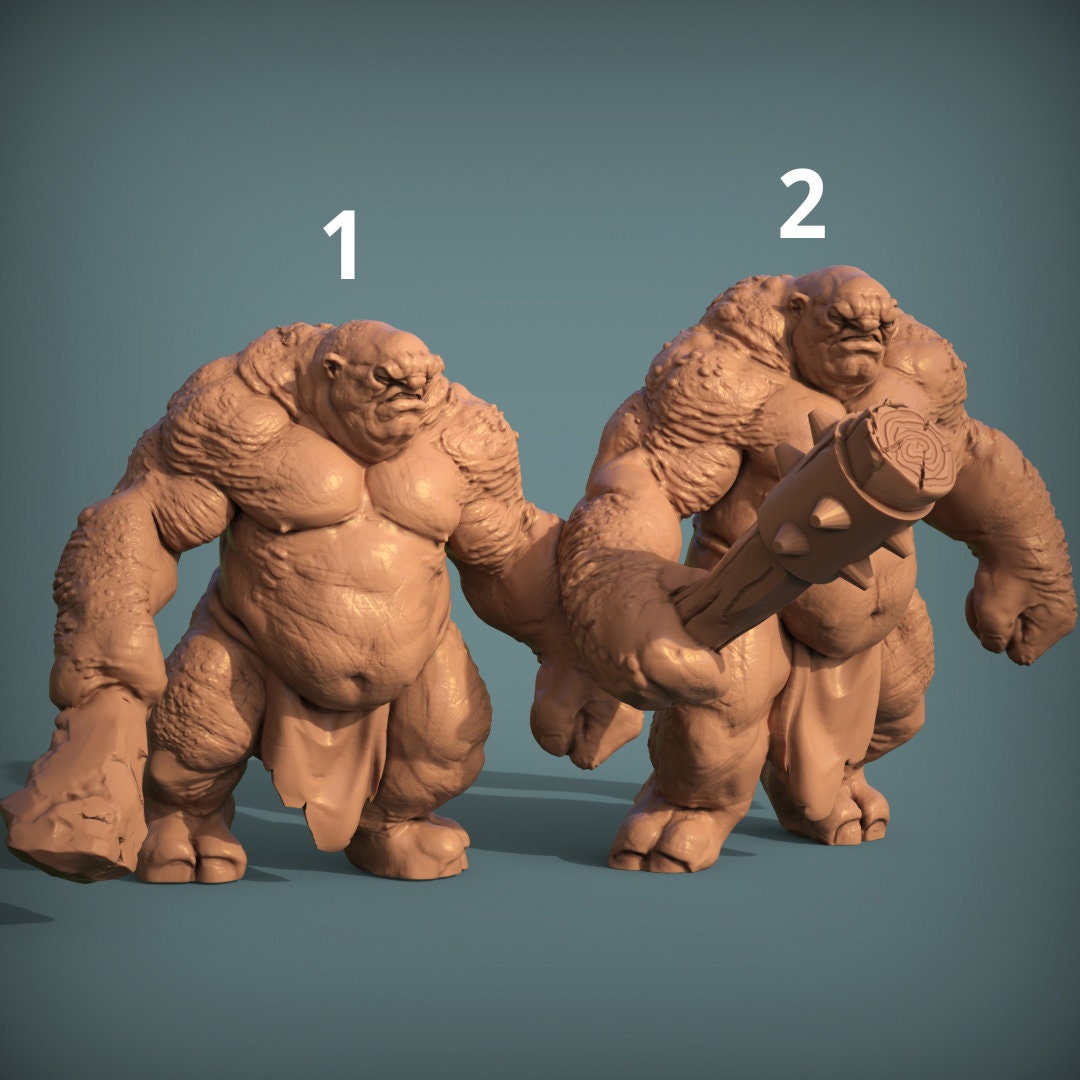 Cave Trolls 3D Printed Resin Tabletop Models