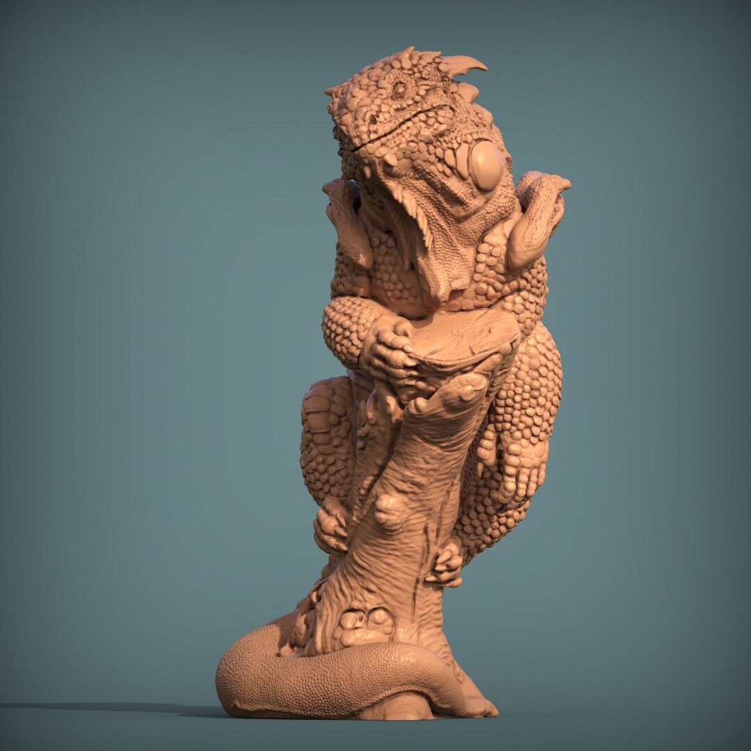 Giant Lizard Mount 28mm Resin 3D Printed Models