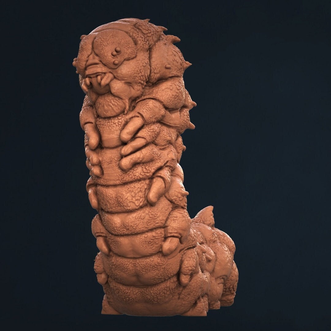 Giant Caterpillar in 28mm Resin 3D Printed Model for your Tabletop Games
